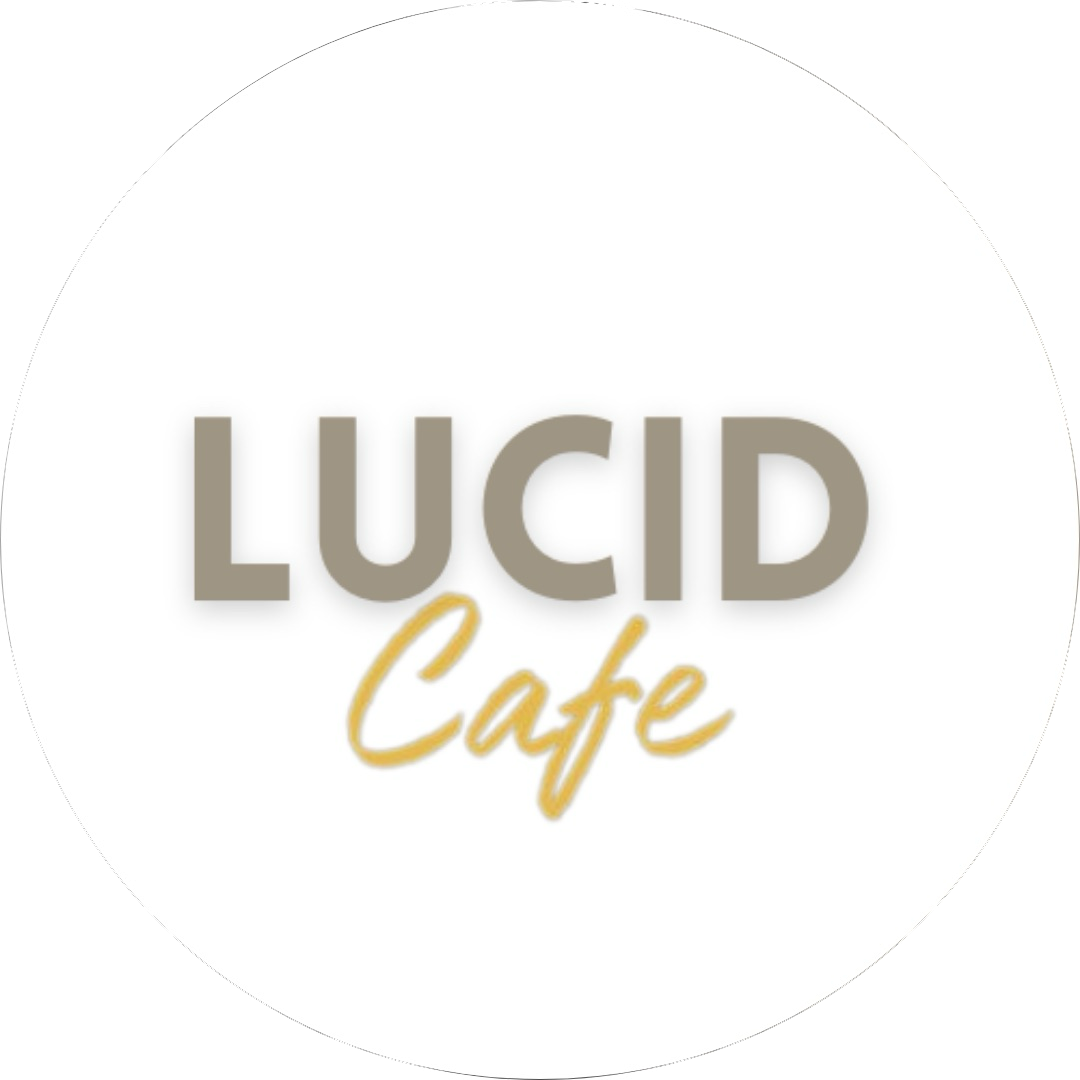 Lucid Cafe Bali's Logo with tagline "Western Flair, Asian Flavors"
