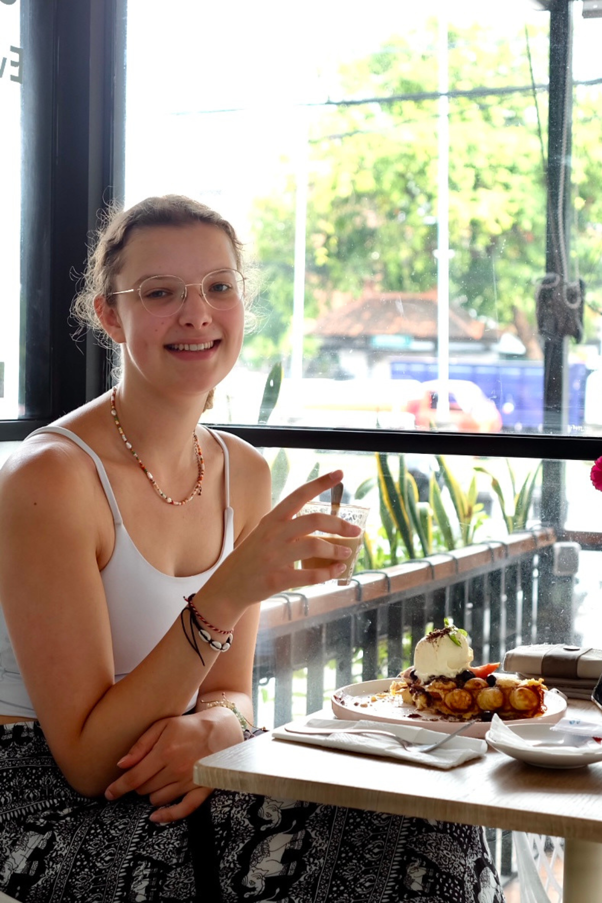 Enjoying a Breakfast at Lucid Cafe