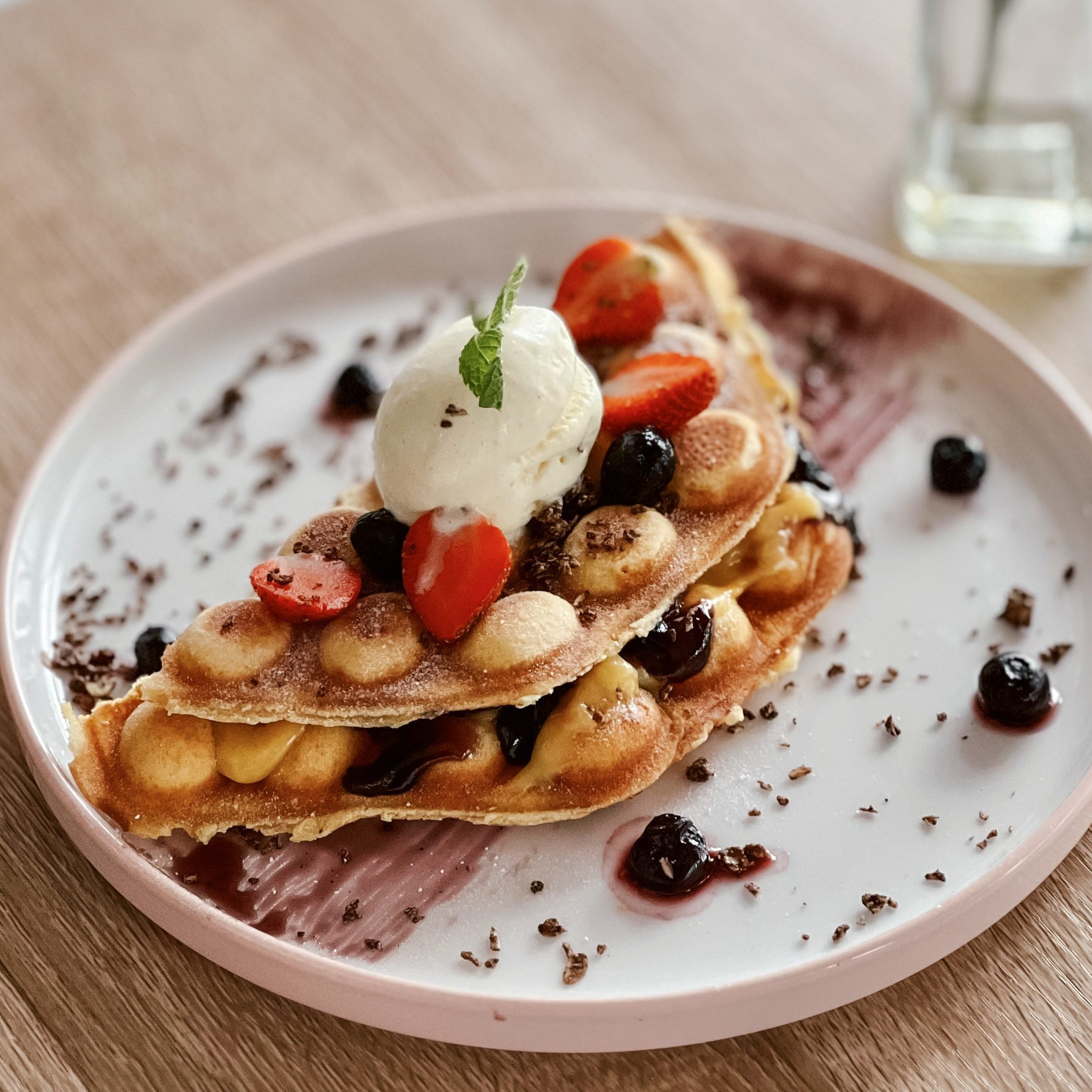 Blueberry Hongkong Waffle