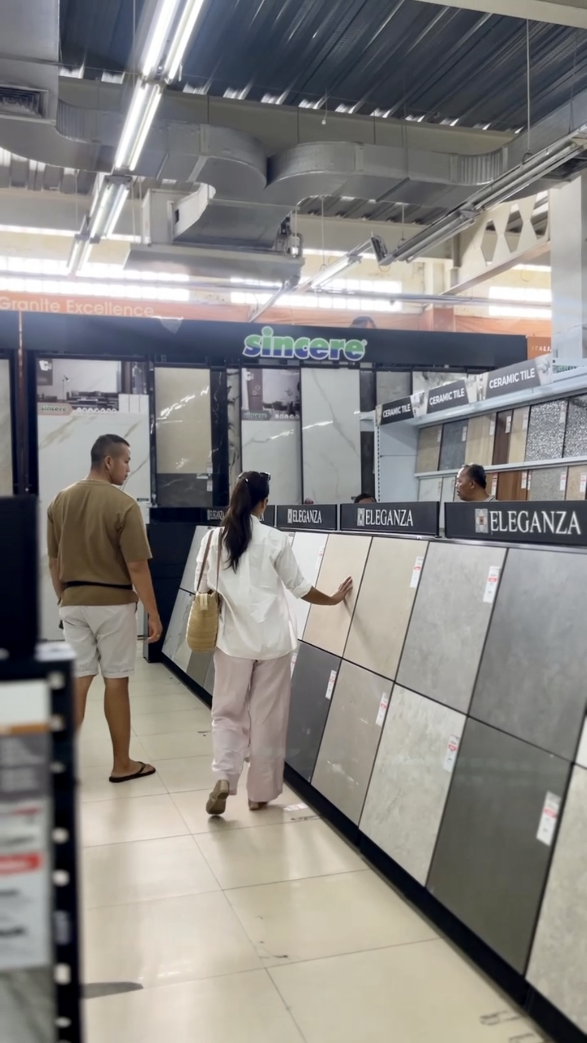 Searching the right tiles for new Lucid at Puri Gading